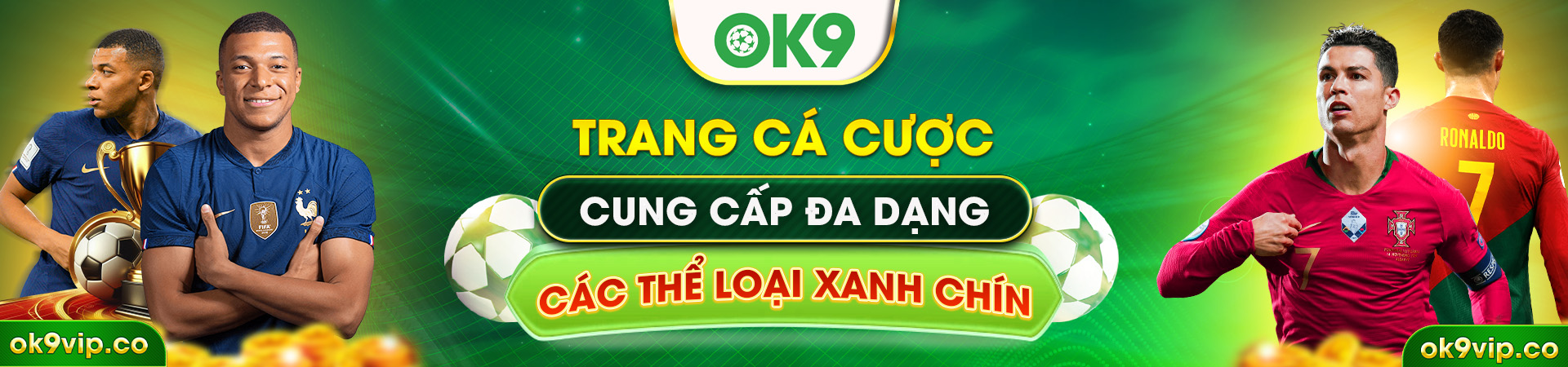 OK9 - Trang cá cược cung cấp đa dạng các thế loại xanh chín